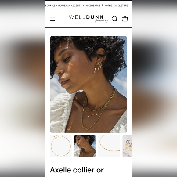 Axelle gold necklace - Picture 3 of 4